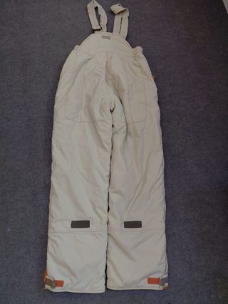 Pantalón de esquí beige con tirantes