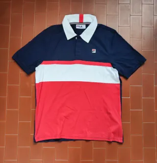 Fila Polo Enzo Heritage Taglia L uomo blu rosso