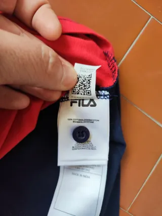 Fila Polo Enzo Heritage Taglia L uomo blu rosso