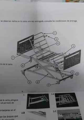 Cama articulada hospitalaria