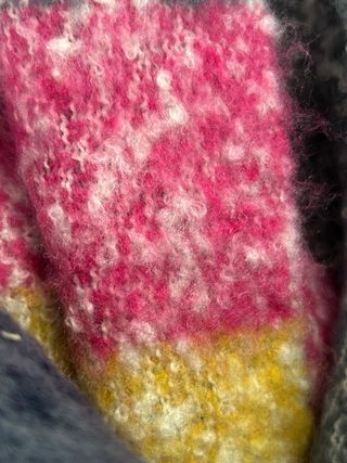 Bufanda a cuadros con flecos