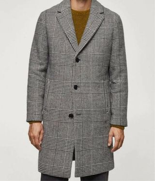 Abrigo Mango Clásico Vintage Gris