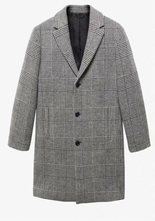 Abrigo Mango Clásico Vintage Gris