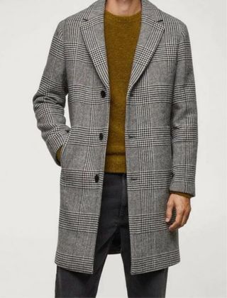 Abrigo Mango Clásico Vintage Gris