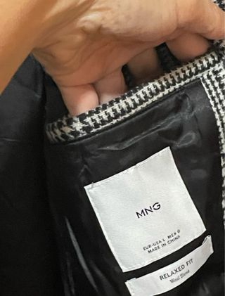 Abrigo Mango Clásico Vintage Gris