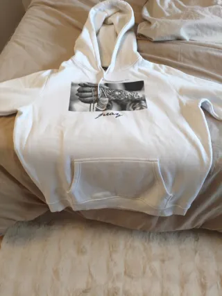 Sudadera Mister Tee Blanca con Estampado