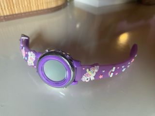 Reloj digital niña unicornios morado