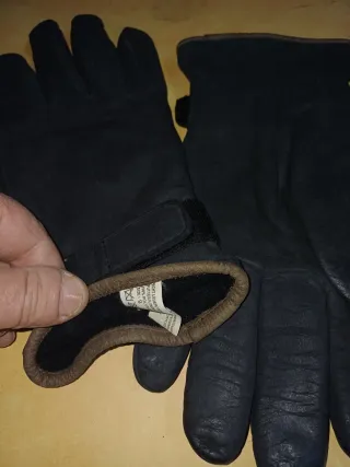 Guantes de cuero forrados talla 9