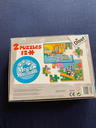 2 Puzzles Mega Minimals 12 piezas
