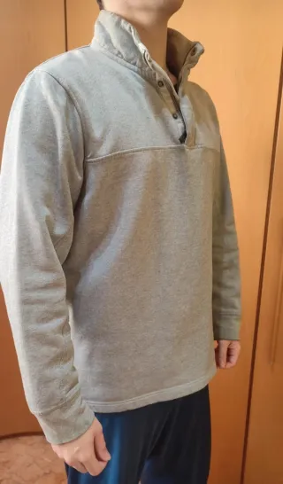 Sudadera MAINE cuello alto gris Talla M