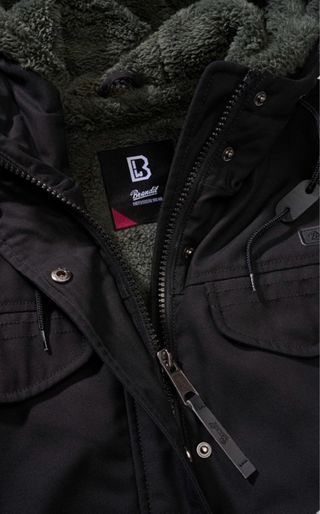 Parka Brandit Marsh Lake negra, nueva con etiqueta