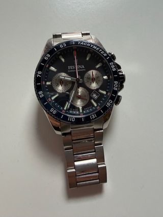 Reloj Festina Chronograph Azul y Plateado
