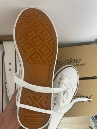 Zapatillas Converse Polipiel Blancas Lote