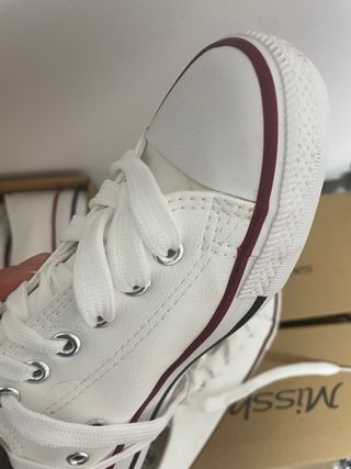 Zapatillas Converse Polipiel Blancas Lote