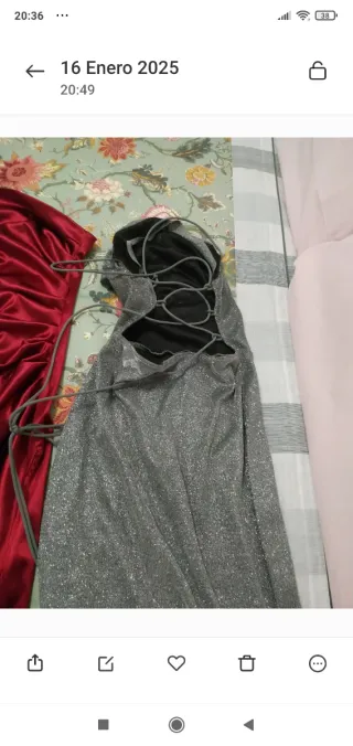 Vestidos de fiesta rojos y plateados