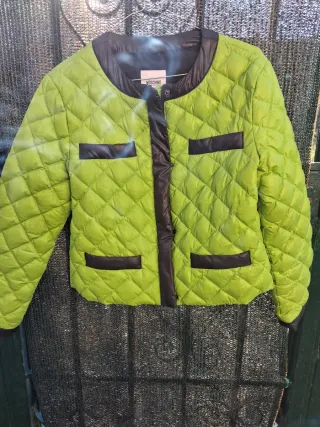 Giacca Moschino trapuntata verde e nera