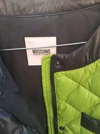 Giacca Moschino trapuntata verde e nera