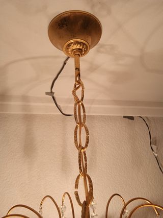 Lámpara Salón Cristal Roca 46cm Diámetro