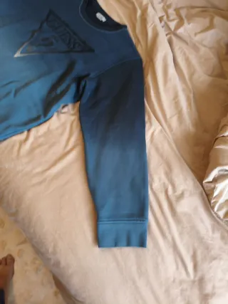 Sudadera Guess Hombre Azul Gris