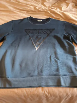 Sudadera Guess Hombre Azul Gris