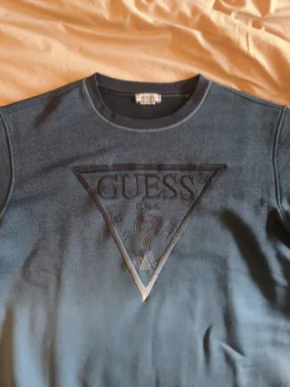 Sudadera Guess Hombre Azul Gris