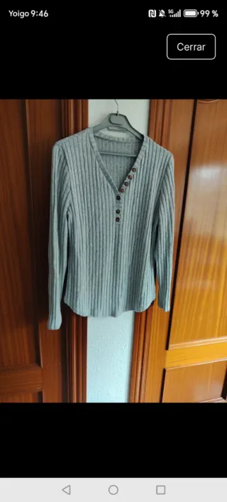 Jersey gris de manga larga