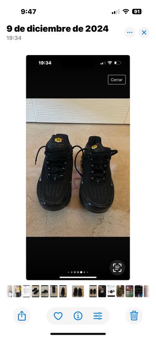 Zapatillas Nike Air Max Plus Negras Talla 39
