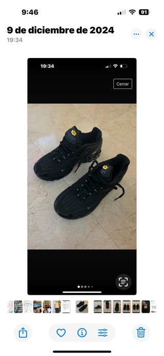 Zapatillas Nike Air Max Plus Negras Talla 39