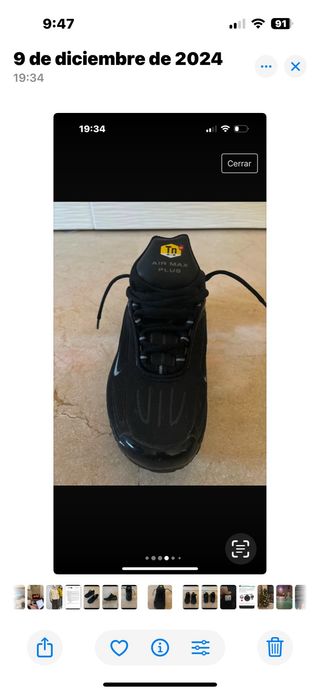 Zapatillas Nike Air Max Plus Negras Talla 39