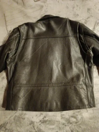 Chaqueta Cuero Biker Negra Cowhide