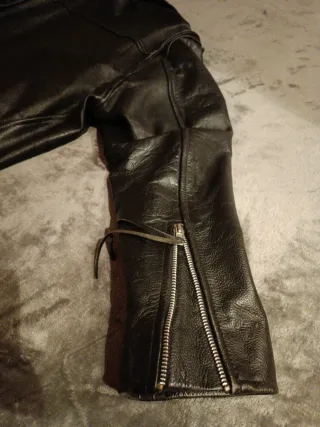 Chaqueta Cuero Biker Negra Cowhide