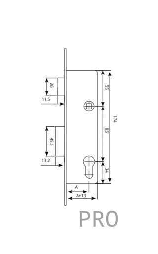 Cerradura Monopunto De Palanca Tesa Assa Abloy 421028AI