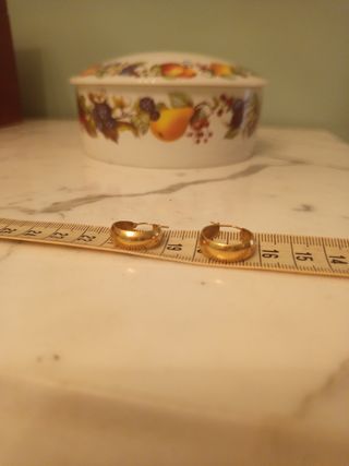 Aros Oro 18k, peso 4.78gr, nada negociable