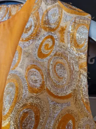 Vestitino vintage anni 60 in giorgette e laminato