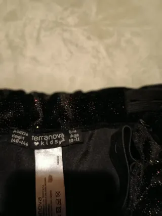 Shorts bambina 11 anni glitter neri