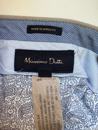 Pantalón Chino Massimo Dutti Talla L Beige