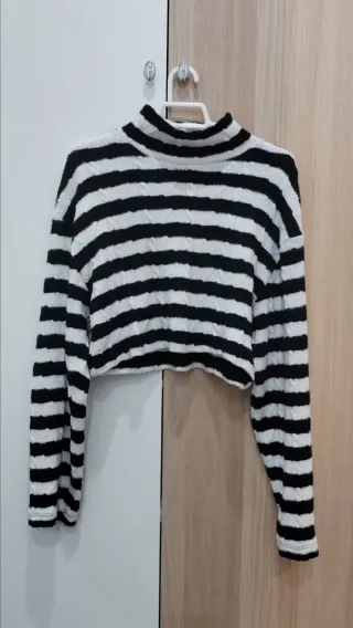 Jersey Zara Rayas Cuello Alto Mujer