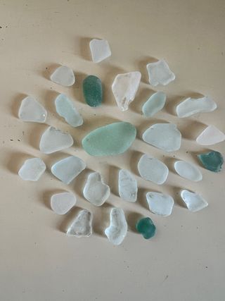 Vetri di mare bianchi e azzurri - lotto 15