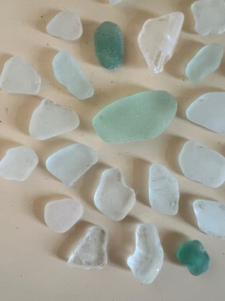 Vetri di mare bianchi e azzurri - lotto 15