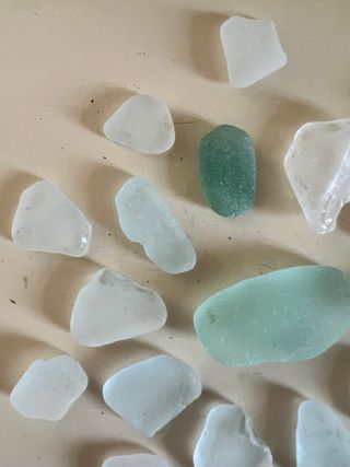 Vetri di mare bianchi e azzurri - lotto 15