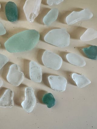 Vetri di mare bianchi e azzurri - lotto 15