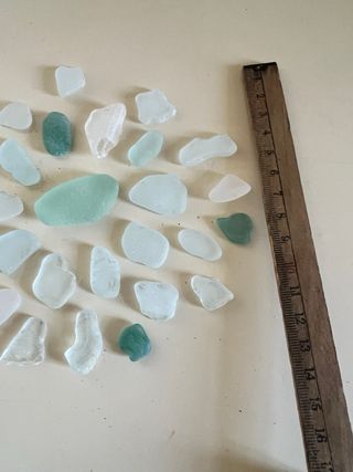 Vetri di mare bianchi e azzurri - lotto 15