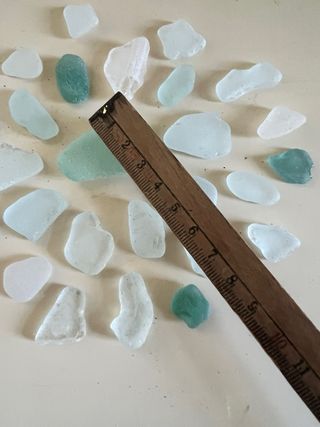 Vetri di mare bianchi e azzurri - lotto 15