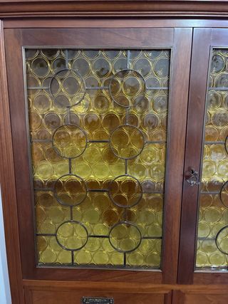 Credenza Legno Ante Vetro Ambra