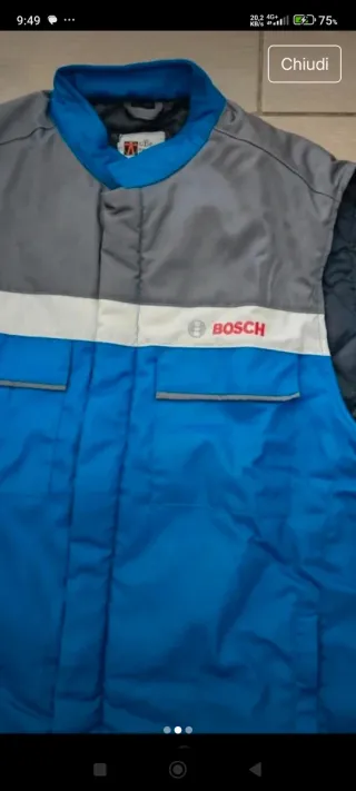 Gilet uomo Bosch blu e grigio diverse taglie
