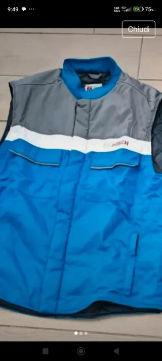 Gilet uomo Bosch blu e grigio diverse taglie