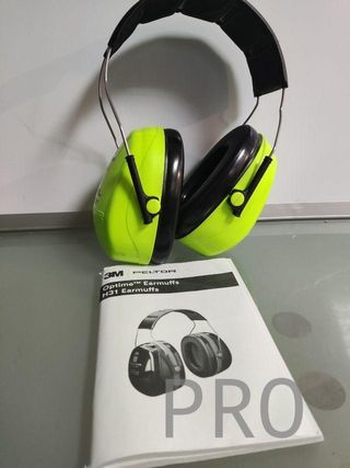 Orejeras de protección, 1 unidad/caja, verde