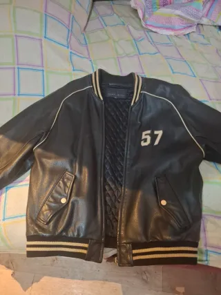 Chaqueta de cuero negra Talla L