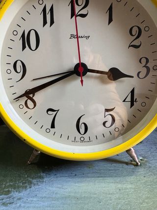 Reloj despertador amarillo Blessing West Germany