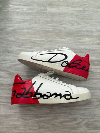 Scarpe Dolce & Gabbana N.45 Bianche e Rosse